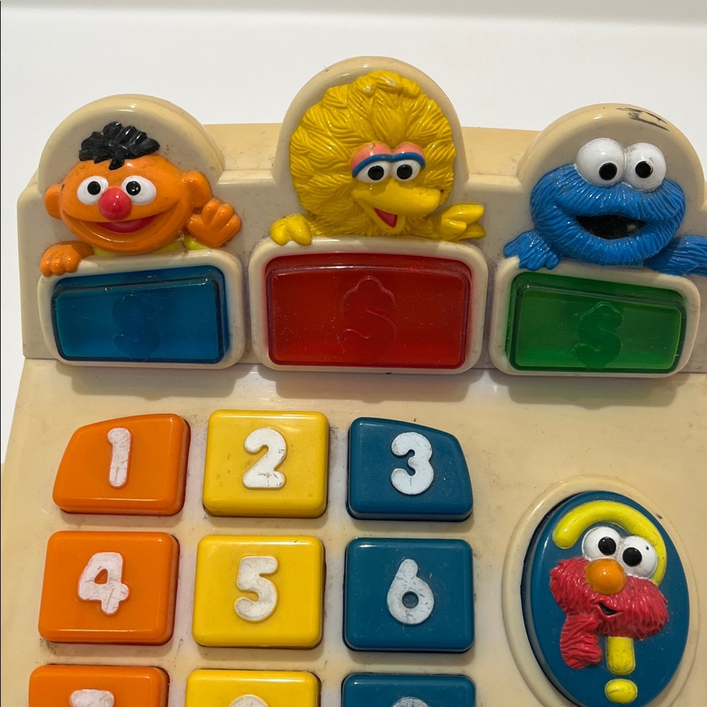 Vintage Sesame Street Cash Register Money Elmo Bert Ernie Cookie Monster - Picture 2 of 15